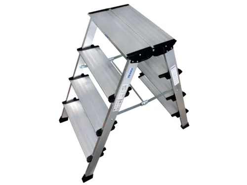 Vouwtrapje Aluminium H 850Mm Aan Beide Zijden Te Gebruiken 2X4Treden
