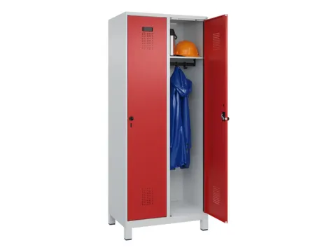 locker,HxBxD 1950x800x500mm,2vak,vak B 400mm,draaigrendel,voeten