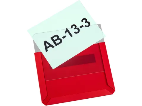 zichtpaneel,DIN A6,liggend,rood,achterzijde magnetisch