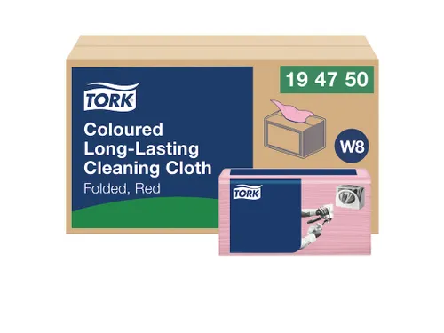 Reiningingsdoek Tork 194750 Long Lasting W8 multifunctioneel rood