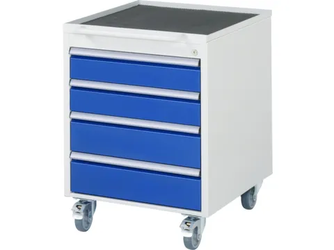 mobiel ladeblok HxBxD 745x580x650mm 4laden romp RAL7035 front RAL5010