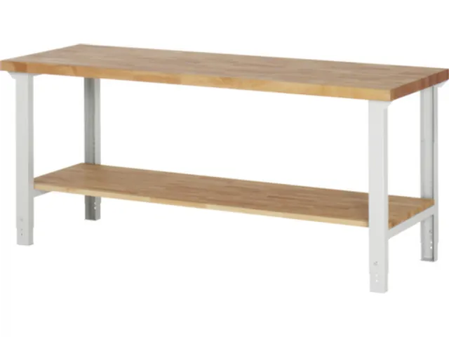 werkbank,RAL 7035/RAL 5010,HxBxD 790-1140x2000x700mm,beukblad