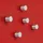 Magneten Sigel voor glasbord set 5stuks zilverkleurig 10x10x10mm