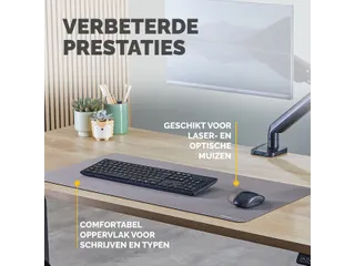 Bureau-onderlegger Fellowes Breyta grijs 80x40cm - 12