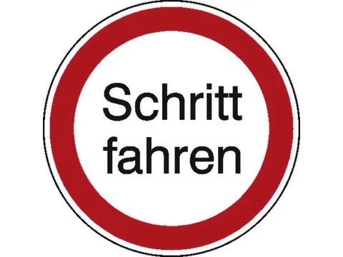 gebodsbord,"Stapvoets rijden",aluminium,Ø 315mm