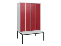 Dubbeldekse dekenkist,HxBxD 1950x1200x815mm,4x2vak.,vak B 300mm