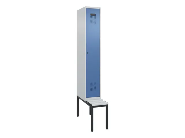 locker met bank,voor scheiding van kleding,HxBxD 2120x300x815mm,1vak