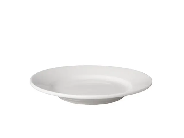 Bord brede rand Mammoet 18cm Wit doos 6 stuks