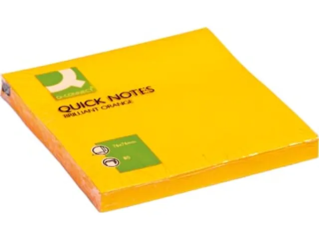 Quick Notes Memoblaadjes Neon 76x76mm 80 Vel Oranje