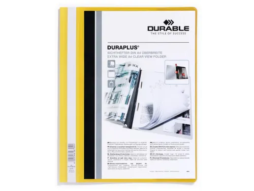 Snelhechtmap Durable Duraplus A4+ geel