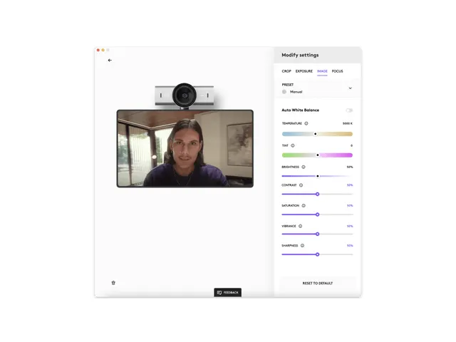 Logitech Mx Brio Uhd 4K Streaming Webcam Usb Wired Pale Grey