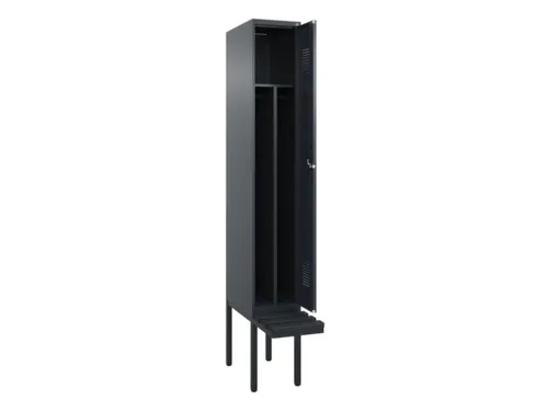 locker met bank,voor scheiding van kleding,HxBxD 2120x300x815mm,1vak