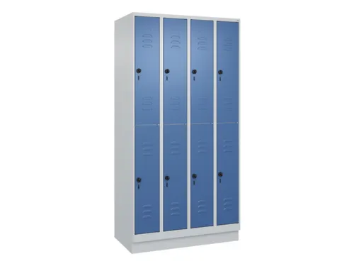 dubbeldekse locker,HxBxD 1950x1000x500mm,4x2vak.,vak B 250mm