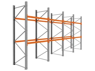 palletstelling,basis+3xaanbouw,HxBxD 3360x7800x1100mm,vakl. 3000kg - 1