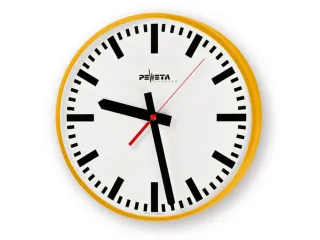Wandklok Kwarts Klokkenkast Gelakt Metaal 30 cm Kleur Ral1023 - 2