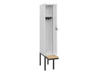 locker met bank,HxBxD 1950x300x815mm,1vak,vak B 300mm,draaigrendel - 1