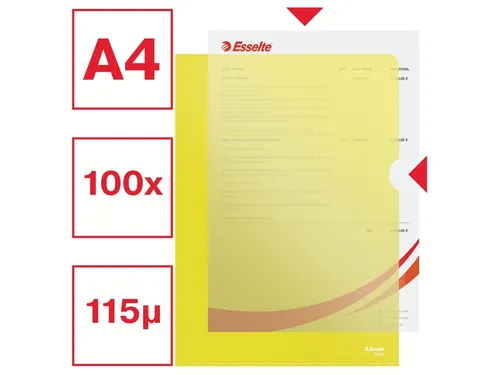 L-map Esselte Standaard A4 Pp Geel 0.11mm