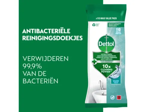 Dettol Reinigingsdoekjes Antibacterieel Oceaanfris pak van 110 doekjes