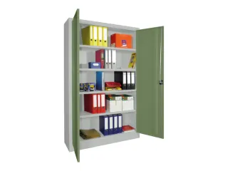 grootvolumekast met openslaande deuren,RAL7035,front RAL6011 - 2