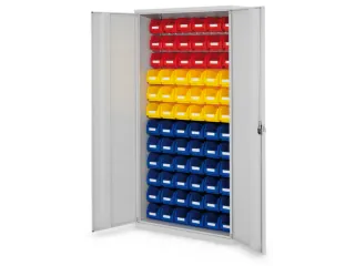 kast met sleufplaat m. bakken,HxBxD 1950x1000x410mm,72bakken PE - 2