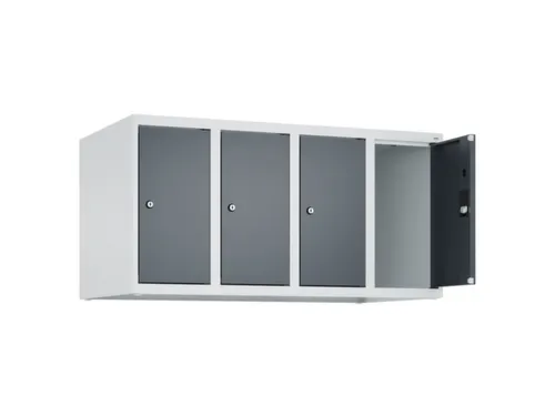 opzetkast,v. locker,4vak.,vak B 250mm,HxBxD 500x1000x500mm,vleugeldeur