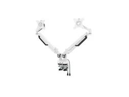 Dubbele Monitorarm Wit Incl. USB Poorten