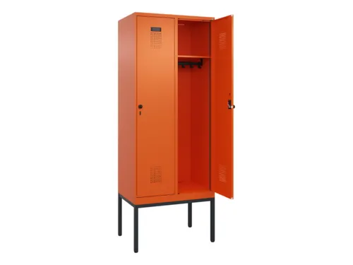 locker,HxBxD 2120x800x500mm,2vak,vak B 400mm,draaigrendel