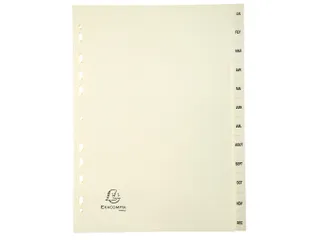 Tabbladen karton 155 g jan-dec ivoor - 2