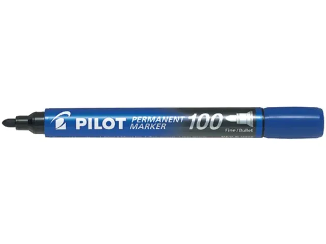 Viltstift PILOT 100 rond fijn blauw doos à 15+5 gratis