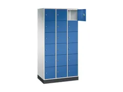 lockerkast,RAL 7035/RAL 5010,HxBxD 1950x920x500mm,3x6vakken,cil.-slot