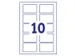 Naambadge etiket Avery J4785-20 80x50mm Inkjet 200 stuks