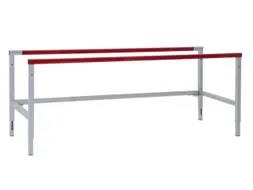 paktafel,HxBxD 660-930x2000x800mm,4voeten RAL9006,in h. verstelb.