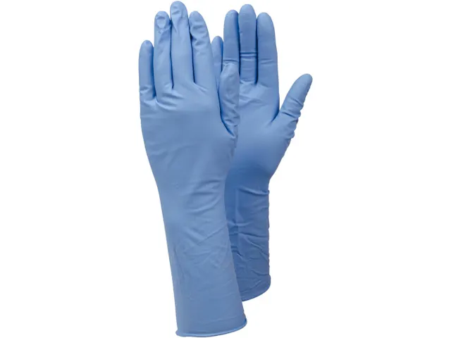 Tegera 846 nitril wegwerphandschoenen blauw maat 8, doos 10x50 stuks