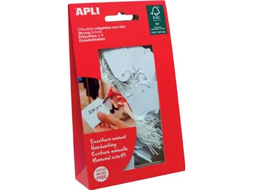Apli 7004 Draadetiketten 7x19mm Wit, Etui Van 200 Stuks