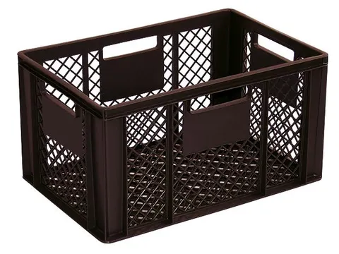Euronorm Stapelkrat Pe 320x600x400mm 63liter Open Bruin