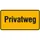 aanwijzingsbord,Eigen weg,aluminium gemerkt,gemoffeld,geel/zwart