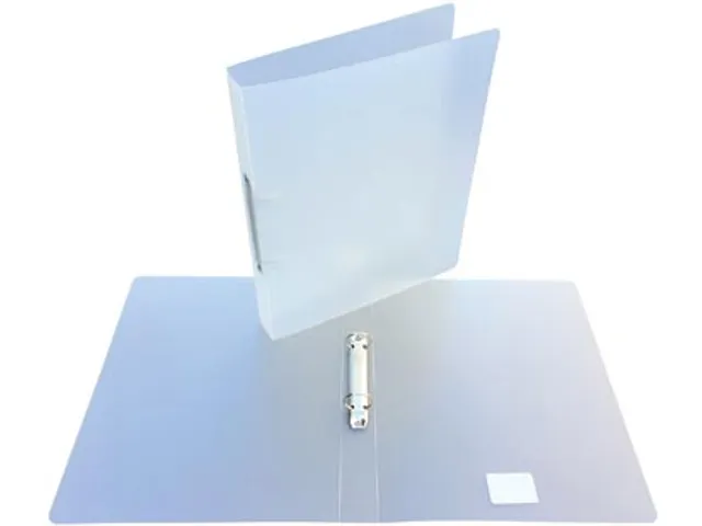 ringmap, voor ft A4, uit PP, 2 ringen van 25mm, transparant wit