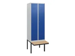 locker met bank,HxBxD 1950x600x815mm,2vak,vak B 300mm,cil.-slot