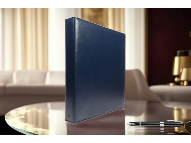 Ringband Multo Hannibal A4 23r O-30mm blauw kunstleder