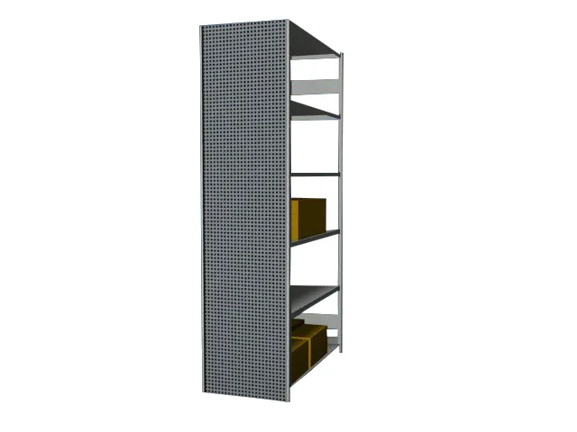 paroi latérale,p. rayonnage sans boulons,HxP 2500x600mm,acier,RAL7035