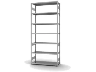 magazijnstelling,grondveld,HxBxD 3000x1360x535mm,vakl. 185kg - 2