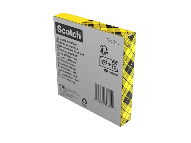Plakband Scotch Magic 665 19mmx33m dubbelzijdig