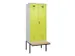 locker met bank,voor scheiding van kleding,HxBxD 2120x800x815mm,2vak