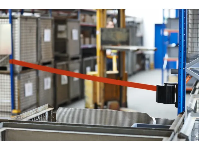 afbakeningssysteem,m. 1riem(en),riem L 12m,bandkleur oranje