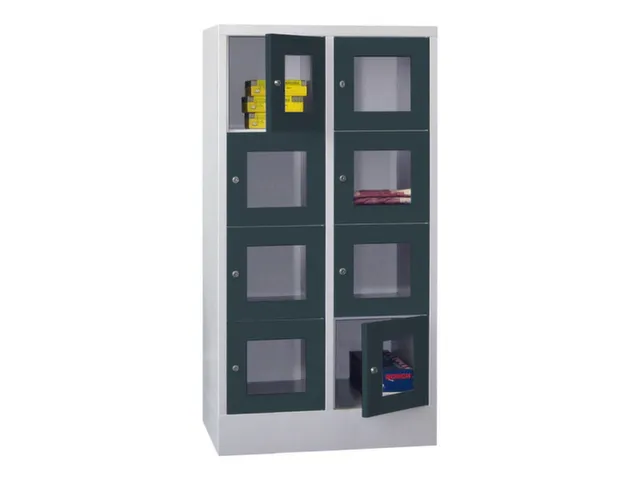 armoire multicases,HxlxP 1518x800x500mm,RAL7035,face avant RAL7016