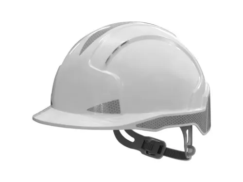 JSP Evolite CR2 veiligheidshelm met reflecterende stroken, wit, gevent