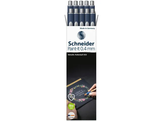 Metallic rollerball Schneider Paint-it 050 0.4mm zilver metallic