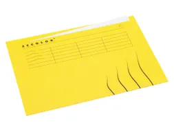 Vouwmap Secolor A4 ongelijk 225gr geel