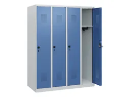 schoollocker,HxBxD 1530x1200x500mm,4vak,vak B 300mm,draaigrendel