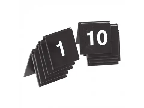 Tafelnummer Set 01-10 Zwart